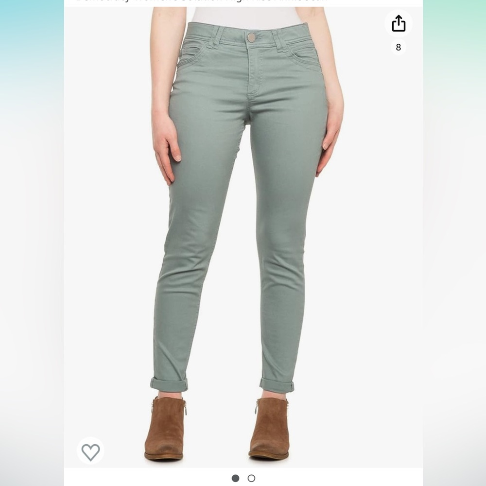 Democracy Sage Green Cropped Ankle Skinny Pants
